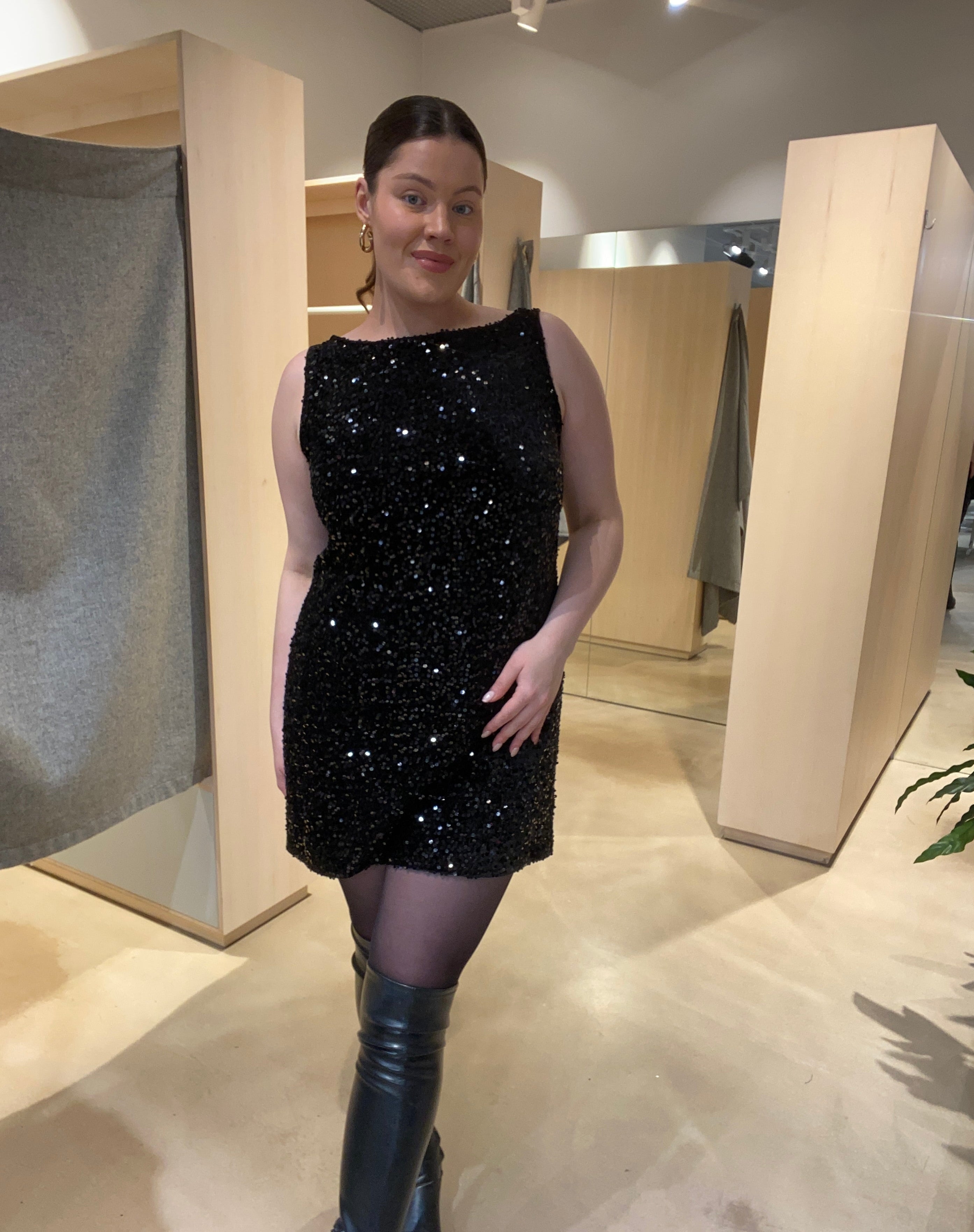 PCKAM Short Dress - Black